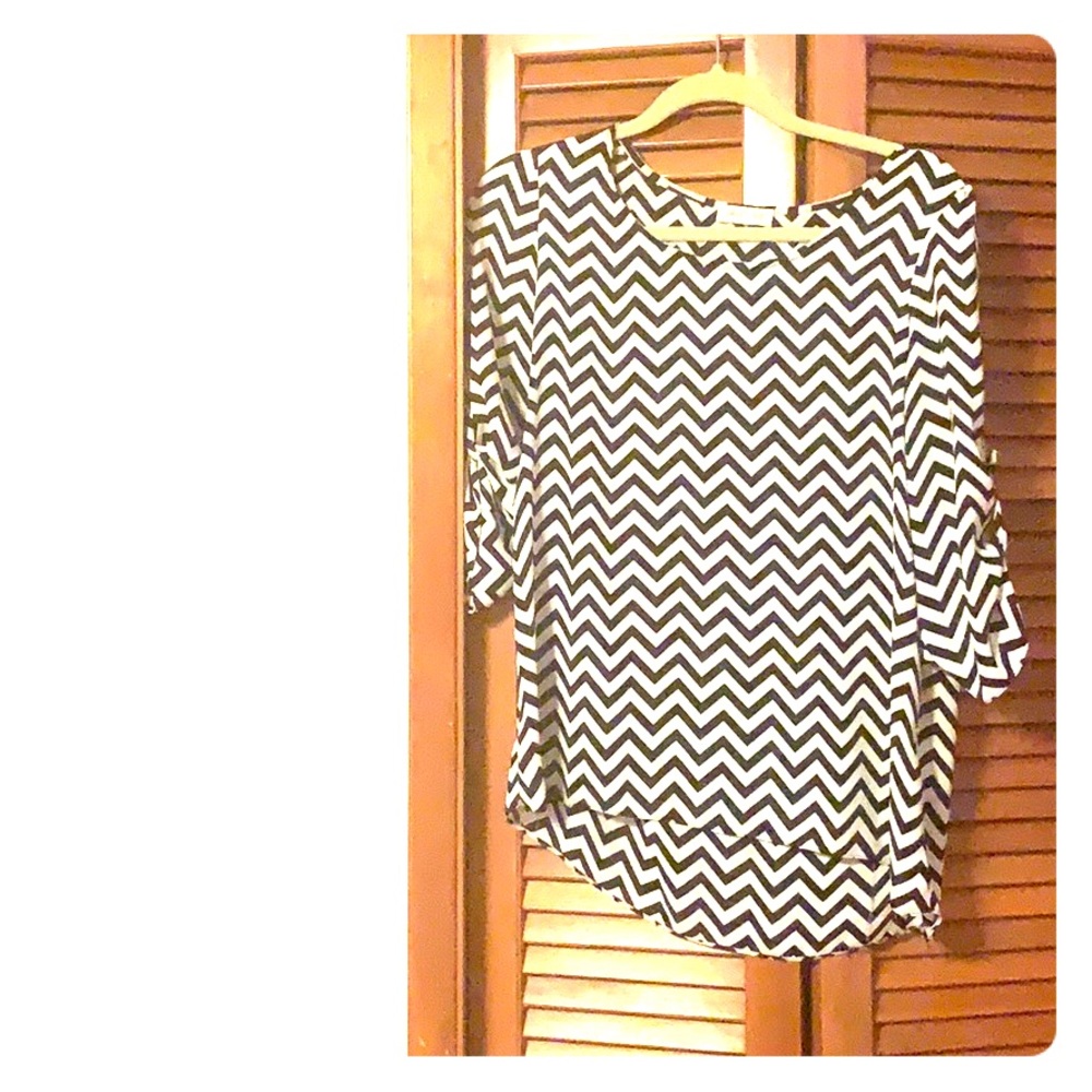 Hoity toity chevron blouse